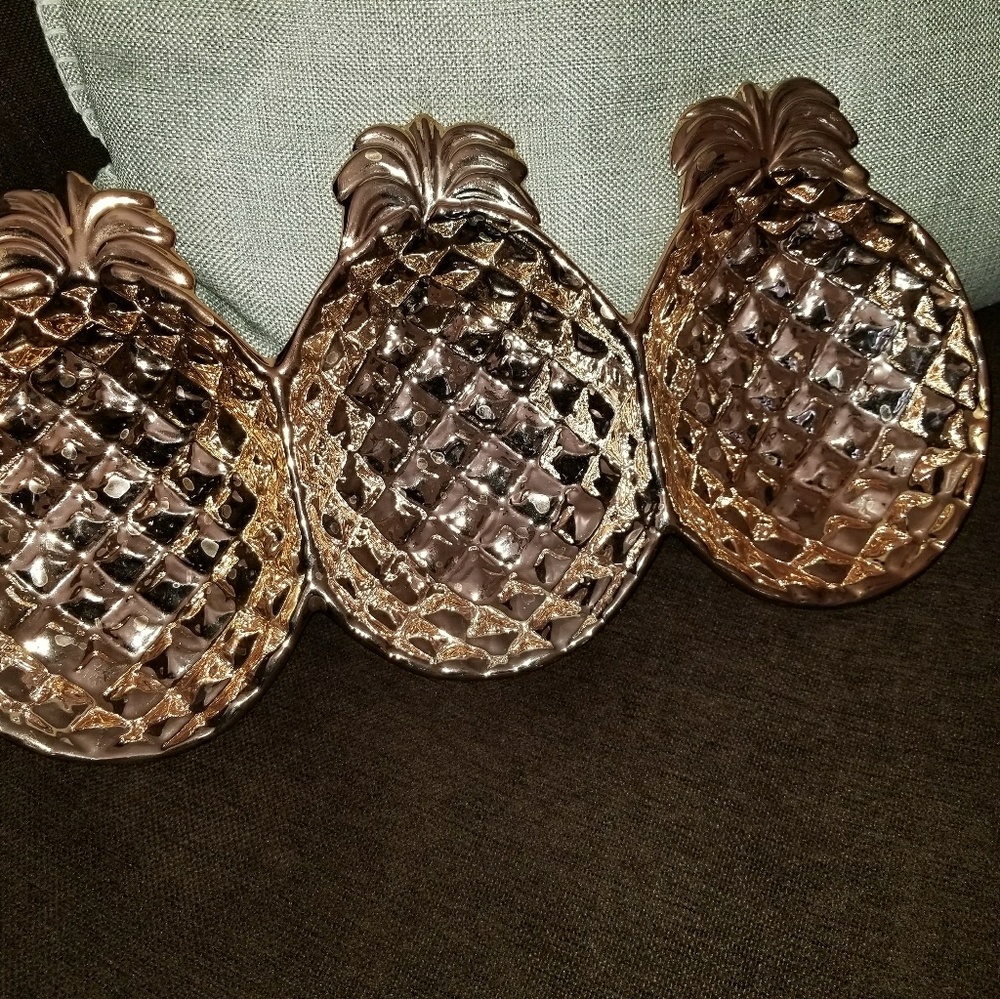 Rose gold serving trays